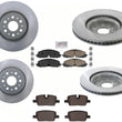 Frt & Rr GEO Coated Disc Brake Rotors & Ceramic Pads For 2021-2022 Cadillac XT5