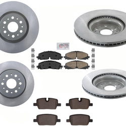 Frt & Rr GEO Coated Disc Brake Rotors & Ceramic Pads For 2021-2022 Cadillac XT5