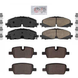 Front AmeriPro Ceramic Pads with Hardware + Rear For 2021-2022 Chevrolet Blazer