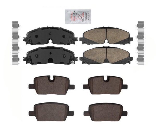 Front AmeriPro Ceramic Pads with Hardware + Rear For 2021-2022 Chevrolet Blazer