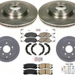 F&R Balanced Disc Brake Rotors & Ceramic Pads Fits 06-12 Mitsubishi Eclipse 2.4L