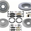 Frt & Rr GEO Coated Disc Brake Rotors & Ceramic Pads For 2006-2007 Nissan Titan