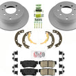 REAR GEO Coated Disc Brake Rotors & Ceramic Pads For 1999-2005 Hyundai Sonata