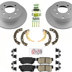 REAR GEO Coated Disc Brake Rotors & Ceramic Pads For 1999-2005 Hyundai Sonata