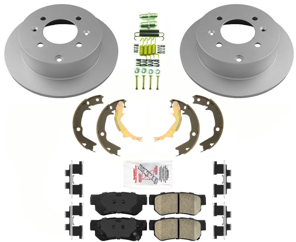 REAR GEO Coated Disc Brake Rotors & Ceramic Pads For 1999-2005 Hyundai Sonata