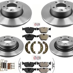 Para 08-12 BMW 328i Rueda Trasera Coupé Sedan Rotores de Freno Pastillas Semi Metálicas