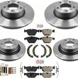 Para 09-13 BMW 328i X Drive 3.0L rotores de freno de disco delantero trasero pastillas semimetálicas