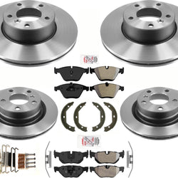 Para 09-13 BMW 328i X Drive 3.0L rotores de freno de disco delantero trasero pastillas semimetálicas