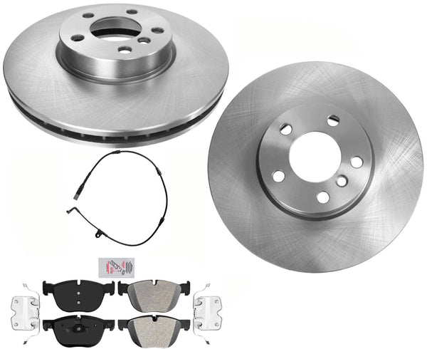 Para BMW X5 2007-2018 3.0L rotores de freno de disco delantero y pastillas semimetálicas AmeriPRO