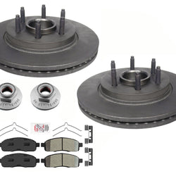 Se adapta a rotores de freno y pastillas de freno con cojinete de buje delantero con tracción en 2 ruedas Ford F150 04-08