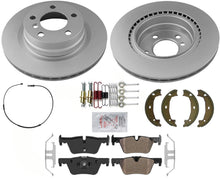 Rear Coated Disc Brake Rotors Pads Parking Shoes For 2013-2018 BMW 320i