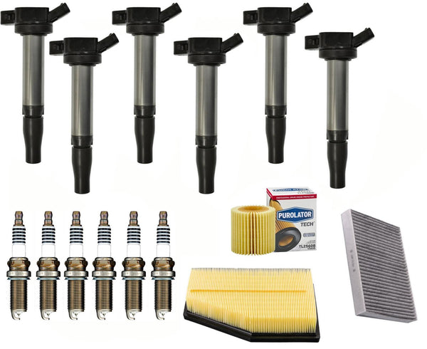 6 Direct Ignition Coil Spark Plugs Filters Fits for 2018-2021 Lexus LS500h
