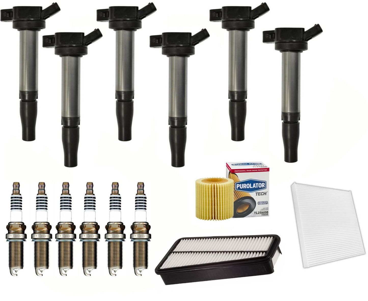 6 filtros de bujías de bobina de encendido directo para Toyota Tacoma 2016 3.5L