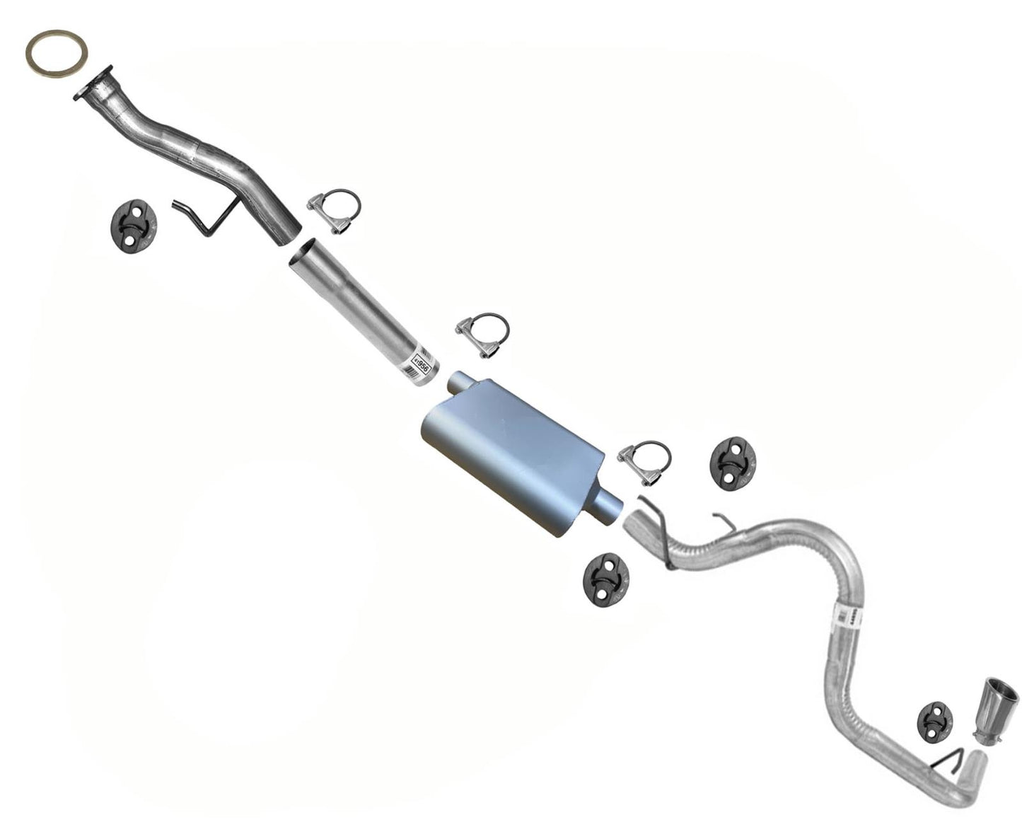Silenciador de escape de alto rendimiento para Tacoma 2.7L 2005-2010 con distancia entre ejes de 110 pulgadas