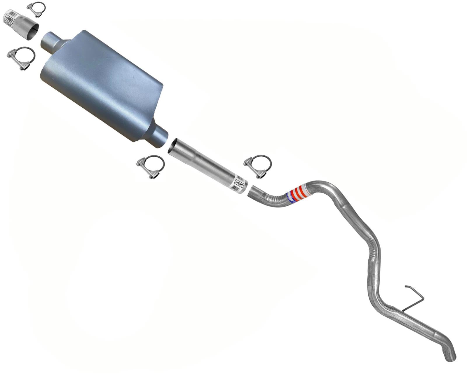 Sistema de escape silenciador de rendimiento de aluminio para Jeep Grand Cherokee 2002-2004