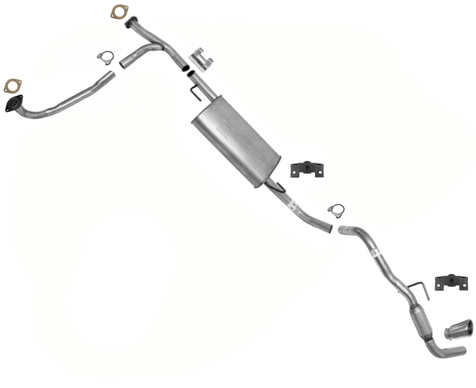 Sistema de escape del tubo de cola del silenciador del resonador para Nissan Frontier 4.0L 2005-2017