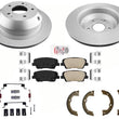 REAR GEO Coated Disc Brake Rotors Pads Parking Shoes For 13-16 Hyundai Santa Fe
