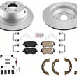 REAR GEO Coated Disc Brake Rotors Pads Parking Shoes for 17-18 Hyundai Santa Fe