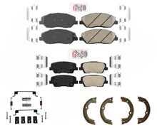AmeriPRO Pastillas de freno de cerámica, herrajes para zapatos de estacionamiento para Hyundai Santa Fe 2013-16