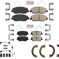 AmeriPRO Ceramic Disc Brake Pads Parking Shoes For 2017-2018 Hyundai Santa Fe