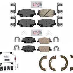 AmeriPRO Ceramic Pads Park Shoe For 19-20 Hyundai Santa Fe Dual Piston Caliper