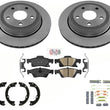 Coated Vented Disc Brake Rotors and Brake Pads Fits Jeep GRAND CHEROKEE 2011-21
