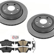 Fits Jeep Grand Cherokee 2011-21 Coated Vented Disc Brake Rotors and Brake Pads