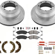 Coated Rear Disc Brake Rotors and Fleet Brake Pads Parking 99-04 Ford F350 Super