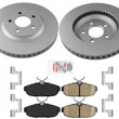 AmeriBRAKES Coated REAR Disc Brake Rotors & Pads For 2005-2010 Ford Mustang GT
