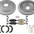 AmeriBRAKES Coated REAR Disc Brake Rotors & Pads For 2010-2016 Cadillac SRX
