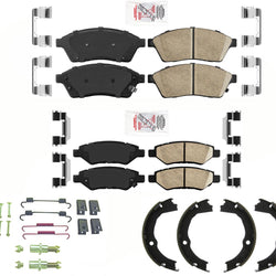 AmeriPRO Ceramic Pads Parking Brake Shoes Springs For 2010-2016 Cadillac SRX