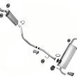 Middle Muffler Pipe Rear Muffler with Chrome Tips for Nissan Murano 2009-2014