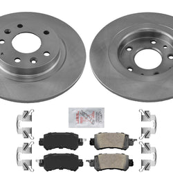 Rear Disc Brake Rotors & Semi Metallic Pads for 2016-2018 Mazda CX-3