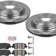 Rear Disc Brake Rotors & Ceramic Brake Pads for 2013-2019 Cadillac ATS