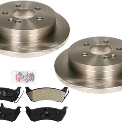Rear Disc Brake Rotors & Metallic Brake Pads for 1999-2003 Mercedes Benz ML320