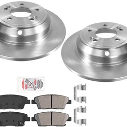 Rear Disc Brake Rotors & Brake Pads for 2010-2016 Hyundai Genesis