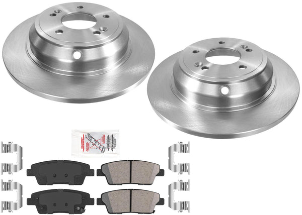 Rear Disc Brake Rotors & Brake Pads for 2010-2016 Hyundai Genesis