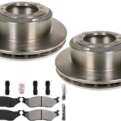 Rotores de freno de disco trasero y pastillas de freno para Ford F-450 Super Duty 2002-2004