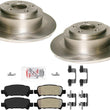Rotores de freno de disco trasero y pastillas de freno semimetálicas para Subaru Baja 2003-2006