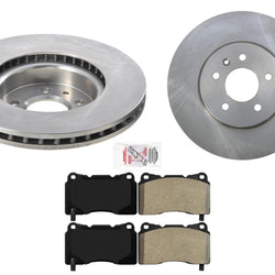 Rotores de freno de disco delantero y pastillas de freno semimetálicas para Cadillac ATS 2014-2019