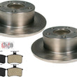 Rotores de freno de disco trasero y pastillas de freno semimetálicas para Audi 100 1992-1994