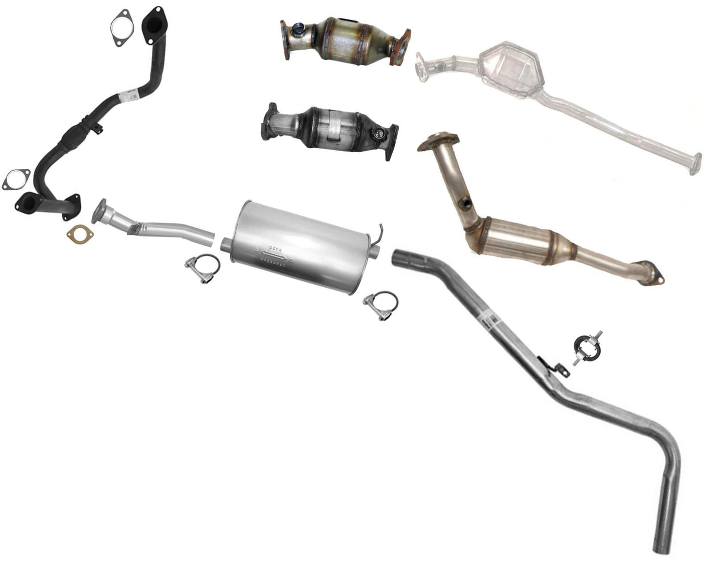 Convertidores y sistema de escape silenciador resonador para Nissan Xterra 3.3L 2000-201