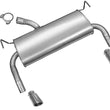 Rear Muffler with Clamp & Chrome Tips fits Ford Escape 2013-2019 Made in USA