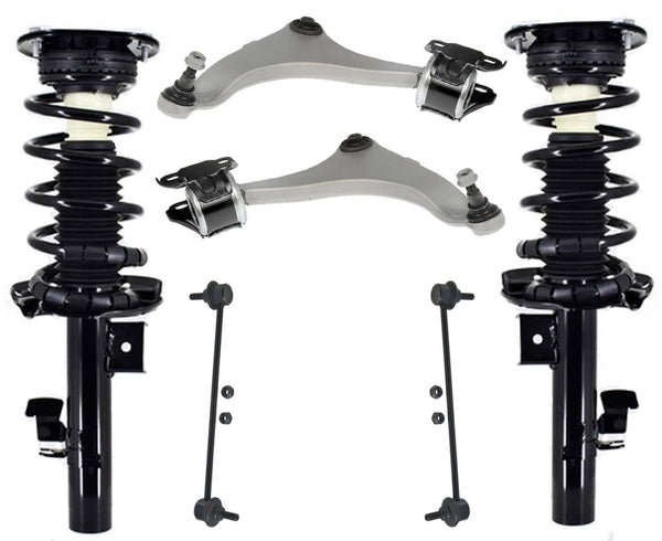 Front Complete Struts Control Arms & Sway Bar Links For Volvo S60 2011-2018