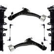 Front Struts Lower Control Arms Tie Rods Link For 16-19 Chevrolet Cruze LT 1.4L