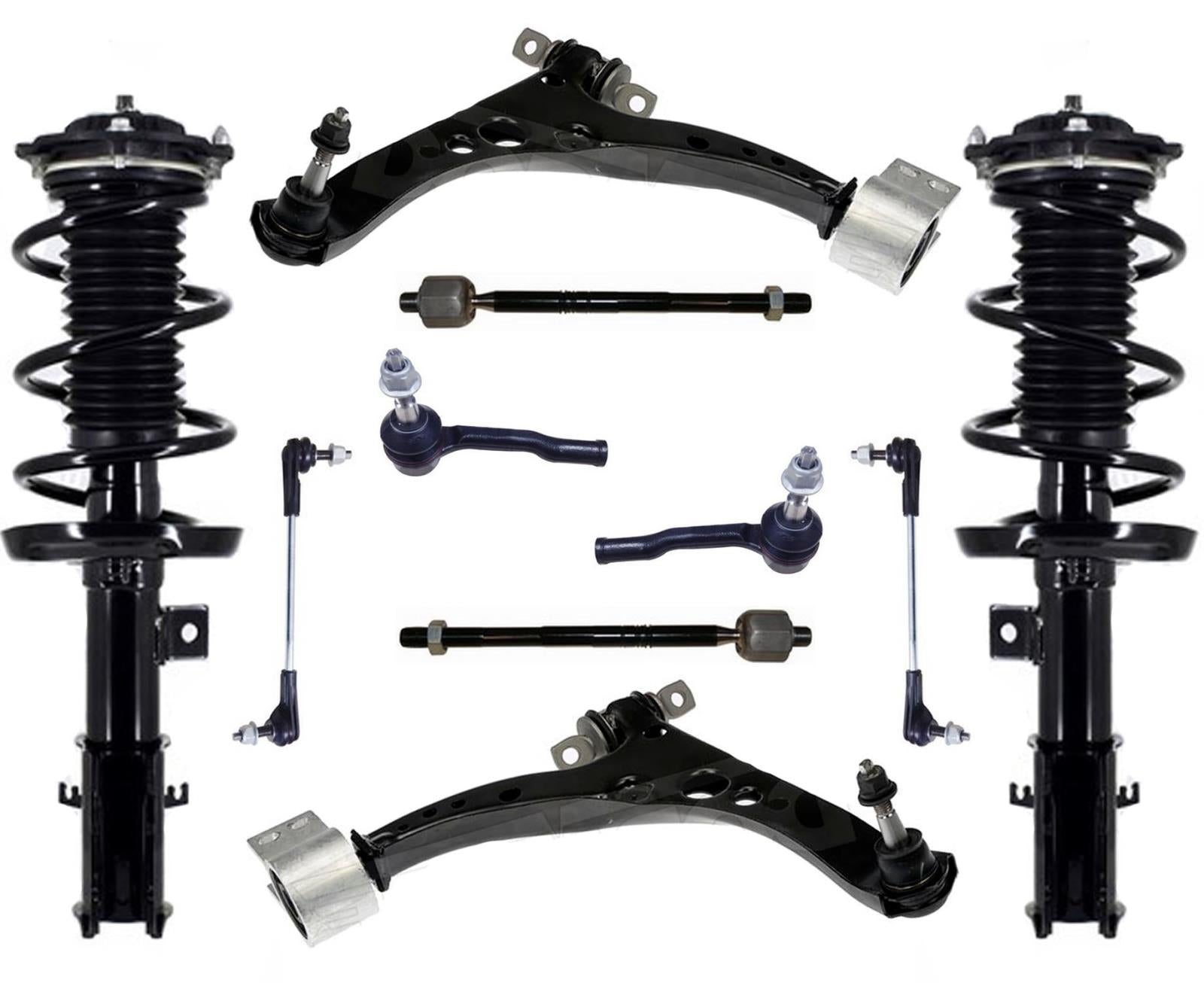 Front Struts Lower Control Arms Tie Rods Link For 16-19 Chevrolet Cruze LT 1.4L