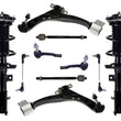Front Struts Lower Control Arms Tie Rods Links For 2016-19 Chevrolet Cruze LS