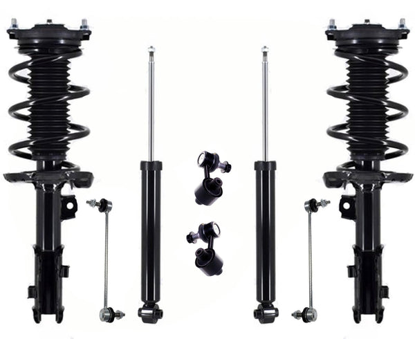 Front Struts Rear Shocks Links For 2017 Elantra Eco US Built W/O 17 Inch Wheel