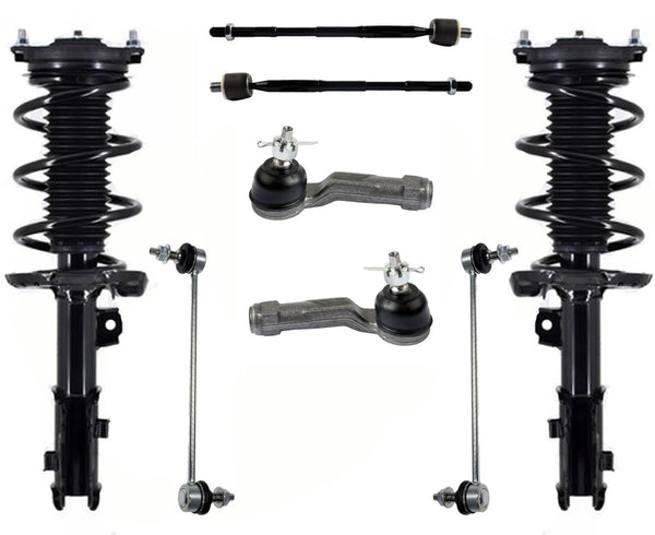 Front Struts Tie Rods Links For 2017 Elantra Eco US Built W/O 17 Inch Wheel