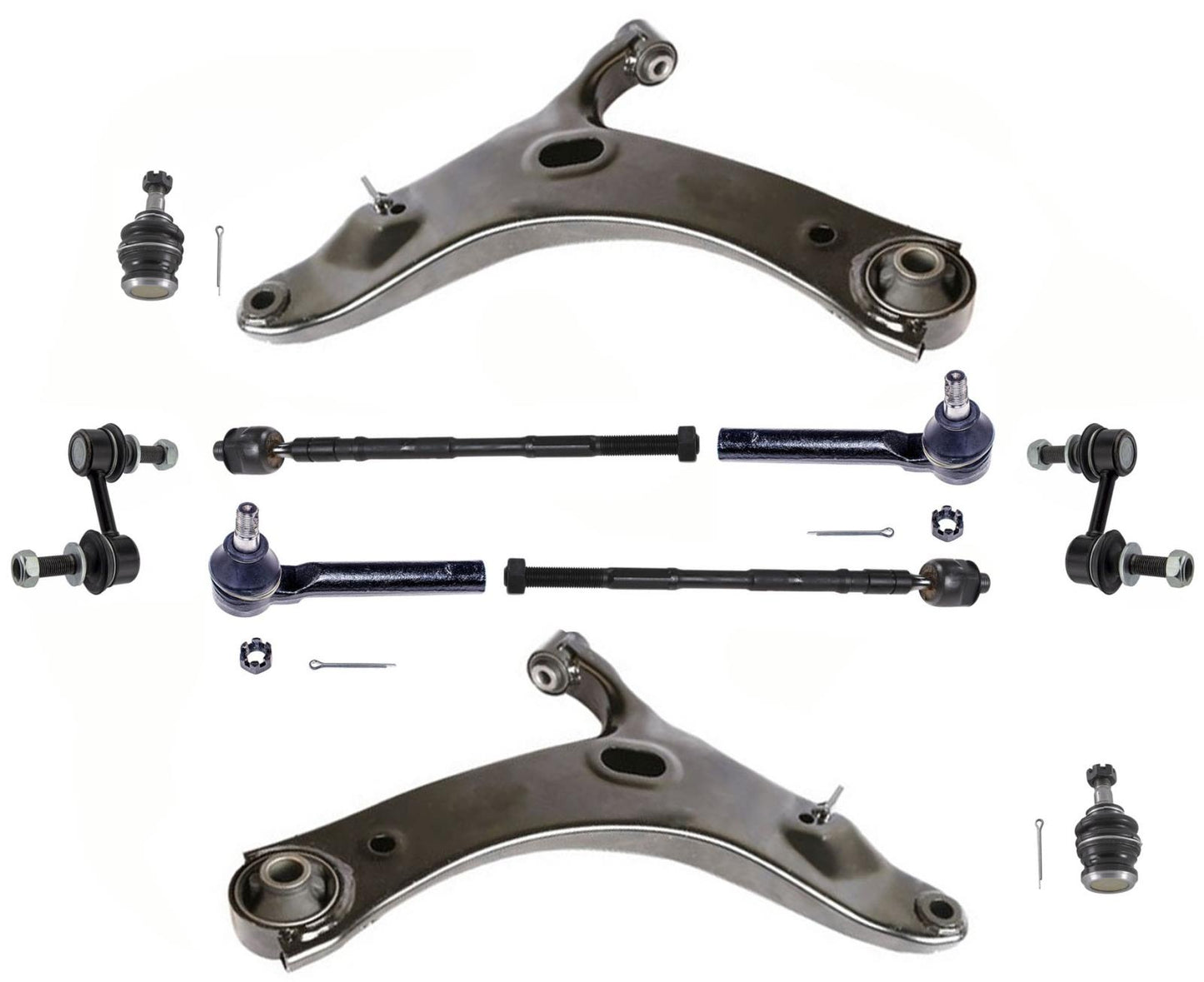 Brazos de control delanteros, varillas de amarre y enlaces exteriores interiores para Subaru Crosstrek 2013-2017